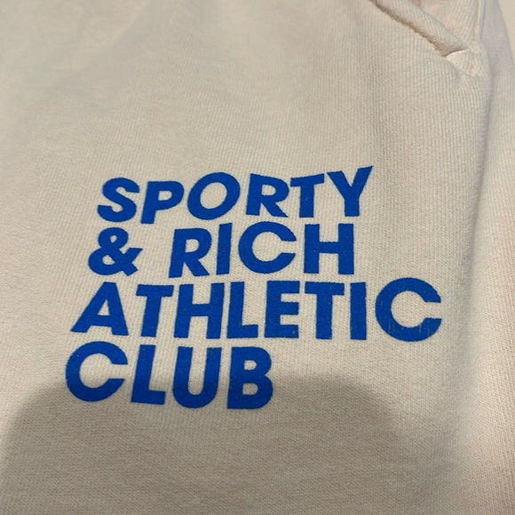 Sporty & Rich Athletic Club Buttercream Joggers sweatpants Sz XS - Picture 2 of 9
